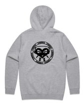 Vibena hoodie. Athletic heather with black Vibena character logo (front and back logo) **Free UK postage**