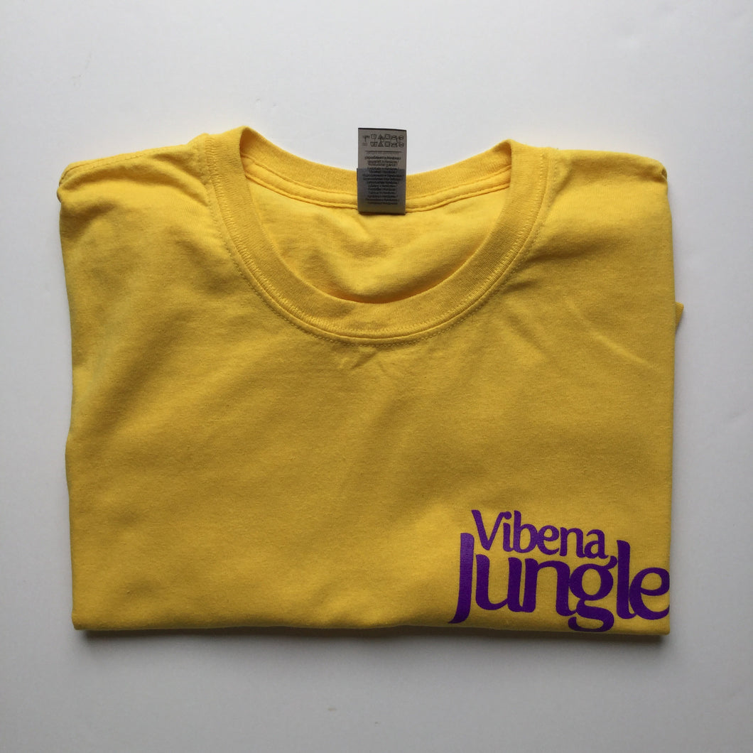 Vibena Jungle Yellow T-Shirt / Purple Logo *FREE UK POSTAGE*