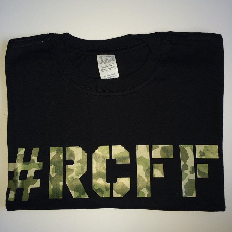 #RCFF Black T-Shirt / Camo Logo *FREE UK POSTAGE*