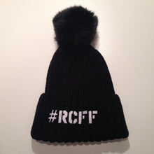 Black Bobble Hat with stitched White #RCFF logo *FREE UK POSTAGE*